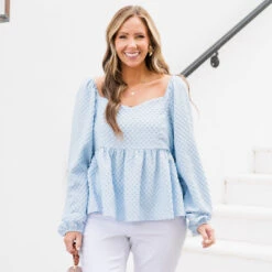 Yes For Sure Top, Blue 15 Yes For Sure Top, Blue -Chic Soul Store YesForSureTop Blue