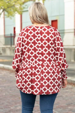 You And Me Forever Top, Burgundy -Chic Soul Store YouAndMeForeverTop Burgundy 0963