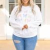 You Give Me Butterflies Sweatshirt, White -Chic Soul Store YouGiveMeButterfliesSweatshirt White 0342