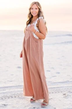 You Heard Me Right Jumpsuit, Vintage Brown -Chic Soul Store YouHadMeRightJumpsuit VintageBrown 5