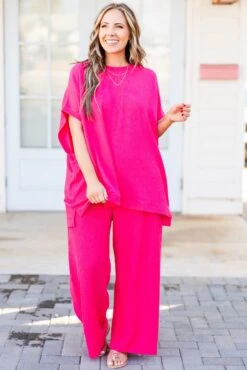 You Know Knit Pants, Hot Pink 11 You Know Knit Pants, Hot Pink -Chic Soul Store YouKnowKnitPants HotPink 5