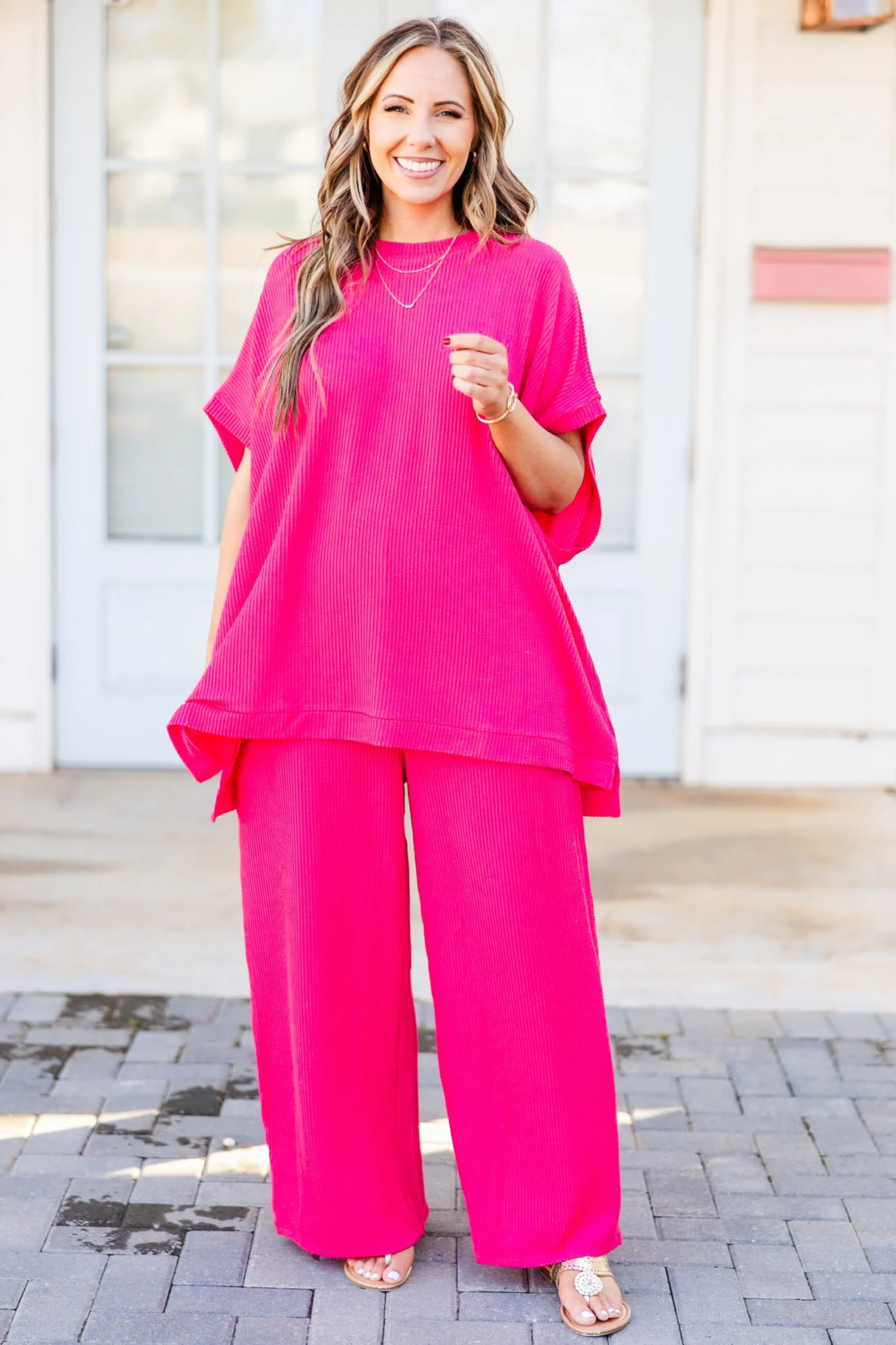 You Know Knit Pants, Hot Pink 4 You Know Knit Pants, Hot Pink - Image 2