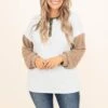 You'll Never Guess Top, Light Heather Grey -Chic Soul Store You llNeverGuessTop LightHeatherGrey 9696