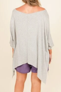 Your Point Of View Tunic, Heather Grey 12 Your Point Of View Tunic, Heather Grey -Chic Soul Store YourPointOfViewTunic HeatherGrey 1