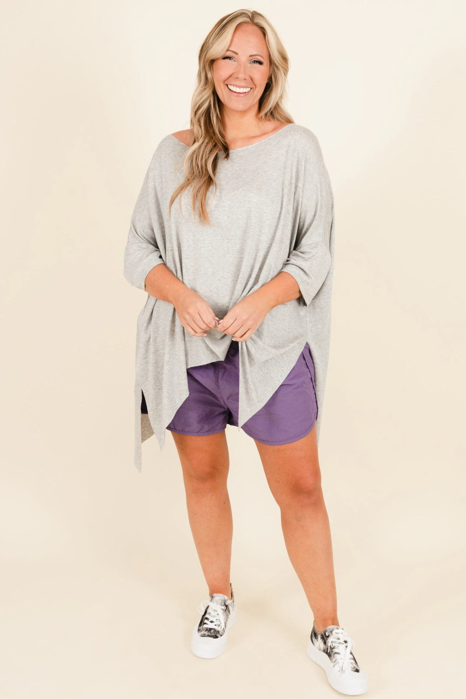 Your Point Of View Tunic, Heather Grey 4 Your Point Of View Tunic, Heather Grey - Image 2