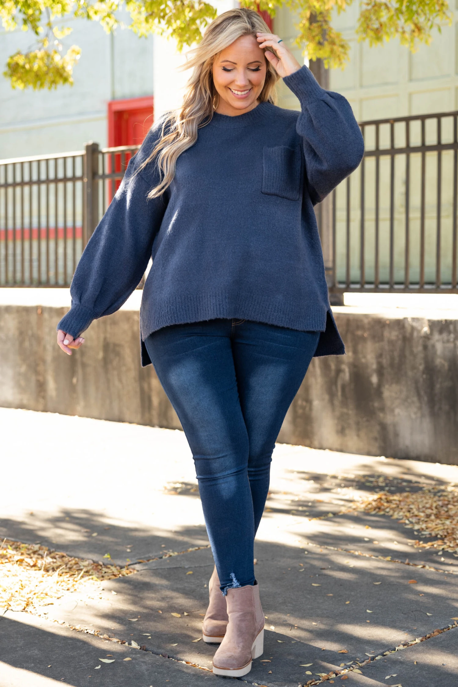 Yours In A Heartbeat Top, Navy 4 Yours In A Heartbeat Top, Navy - Image 2