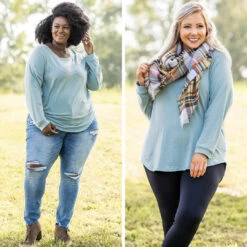 Curved Hem Slouchy Dolman Tunic, Mineral Mint 17 Curved Hem Slouchy Dolman Tunic, Mineral Mint -Chic Soul Store mineral mint