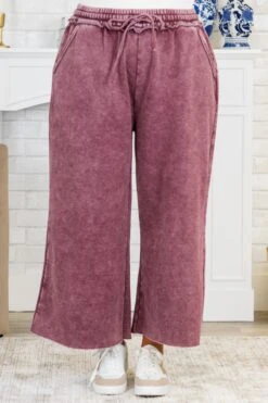 Sunday Scaries Sweatpants, Eggplant -Chic Soul Store untitled 3