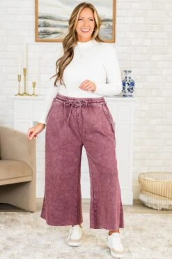 Sunday Scaries Sweatpants, Eggplant -Chic Soul Store untitled 6
